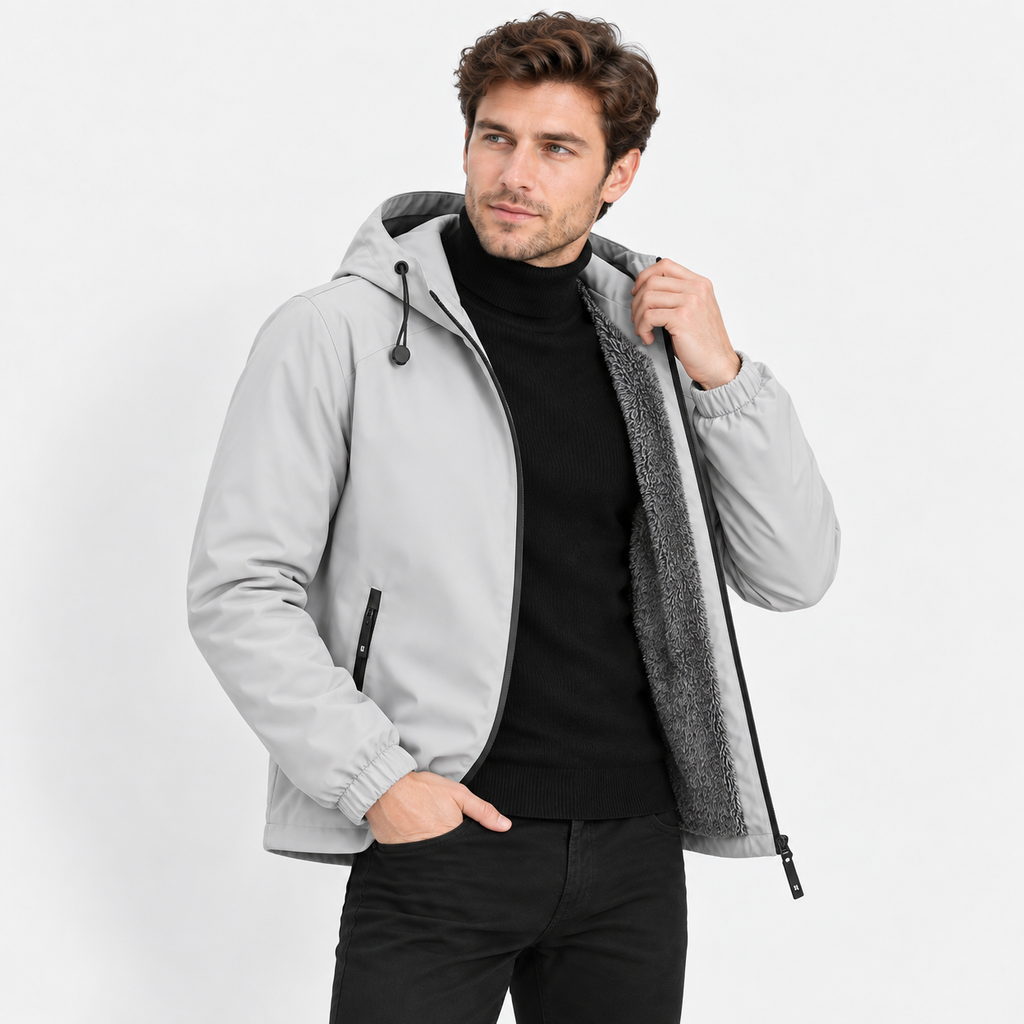 Men’s Fleece Hooded Zip-Up Jacket