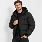 Men’s Hooded Fleece-Lined Padded Jacket