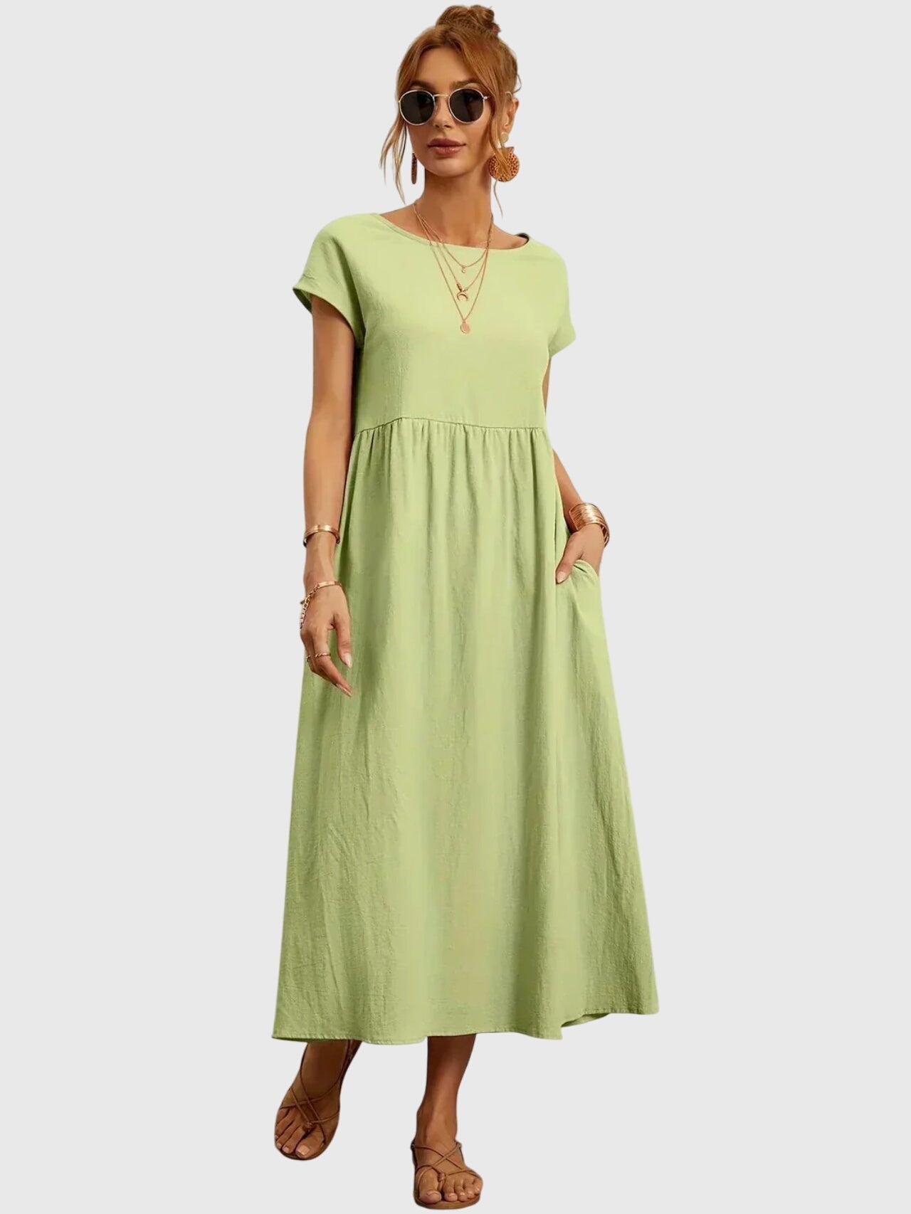 Giselle | luchtige casual midi jurk zomer