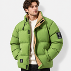 Men’s Warm Padded Zip-Up Jacket – Casual Windproof Winter Coat