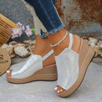 Aurora | Comfortabel sleehak sandalen dames instap schoenen