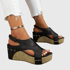 Lydia | Comfortabel sleehak sandalen plateau zomerschoenen dames
