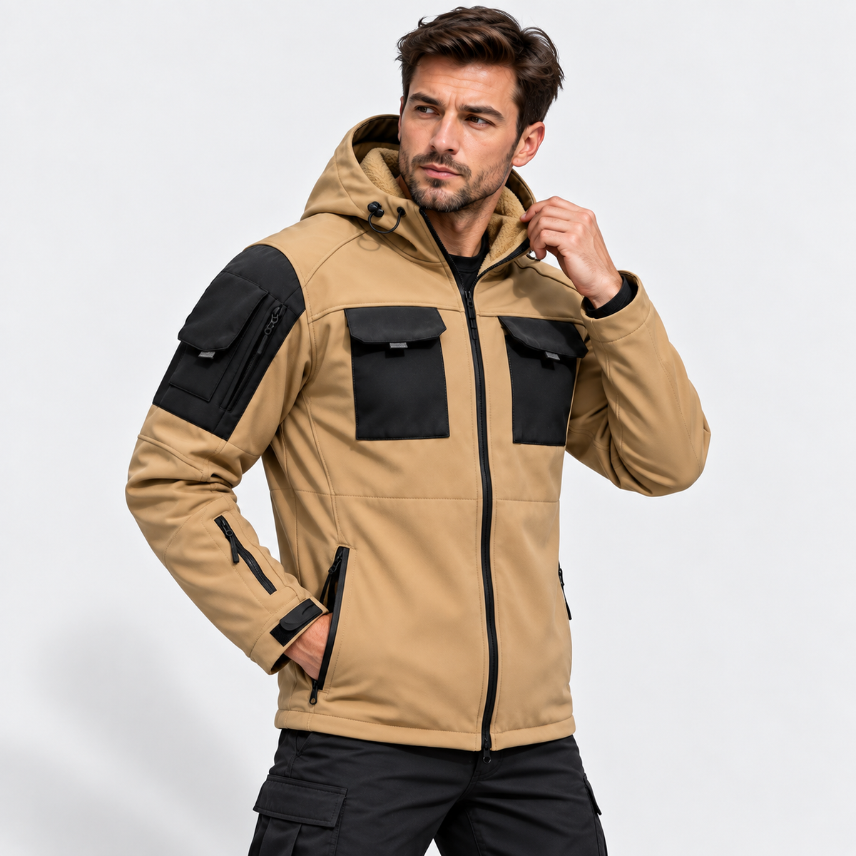 Men’s Hooded Softshell Outdoor Jacket