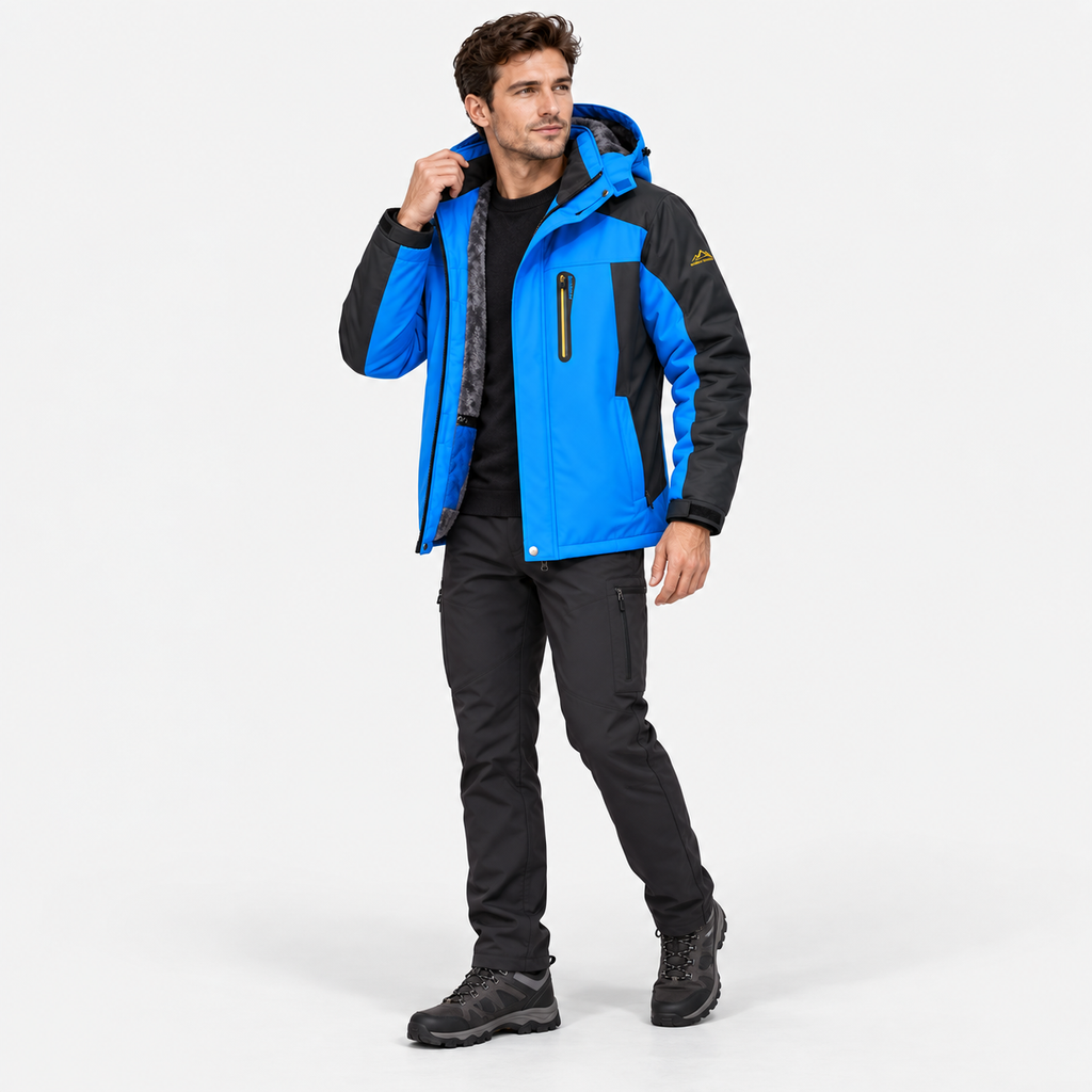 Men’s Heavyweight Fleece-Lined Hooded Winter Jacket