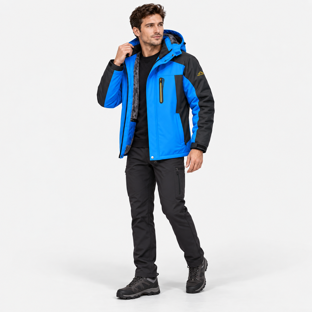 Men’s Heavyweight Fleece-Lined Hooded Winter Jacket