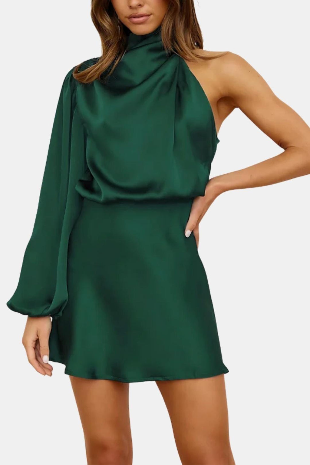 Adalee | Elegante mini-jurk met één schouder, feestelijke outfit