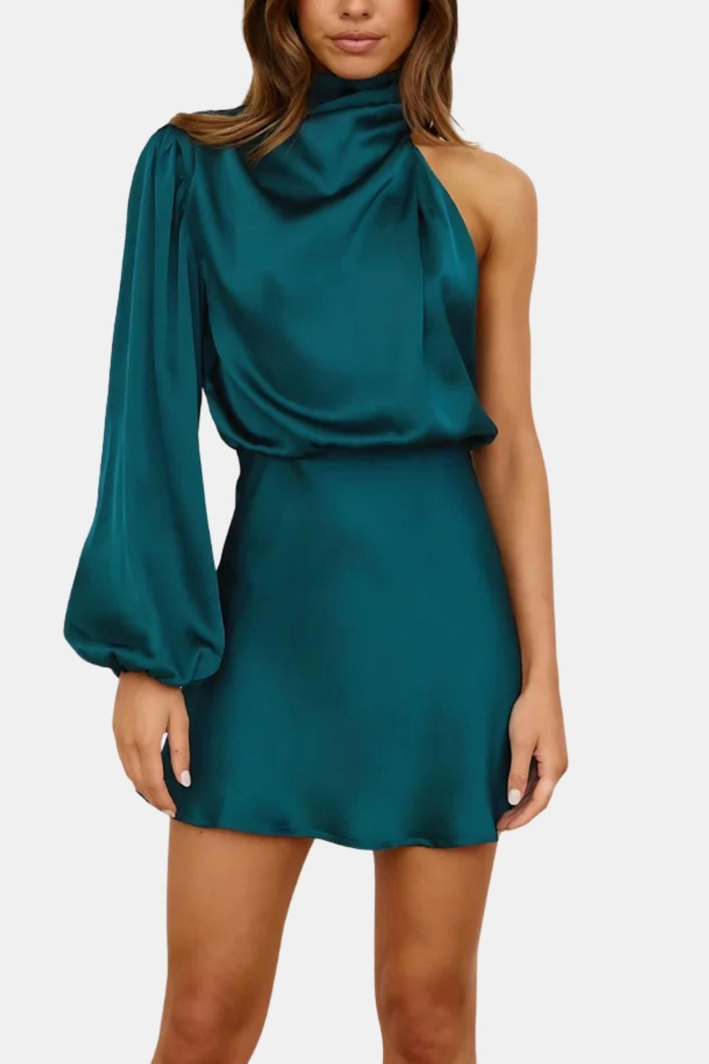 Adalee | Elegante mini-jurk met één schouder, feestelijke outfit
