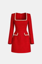 Aila | Chique Mini-Tweedjurk, Stijlvolle Look