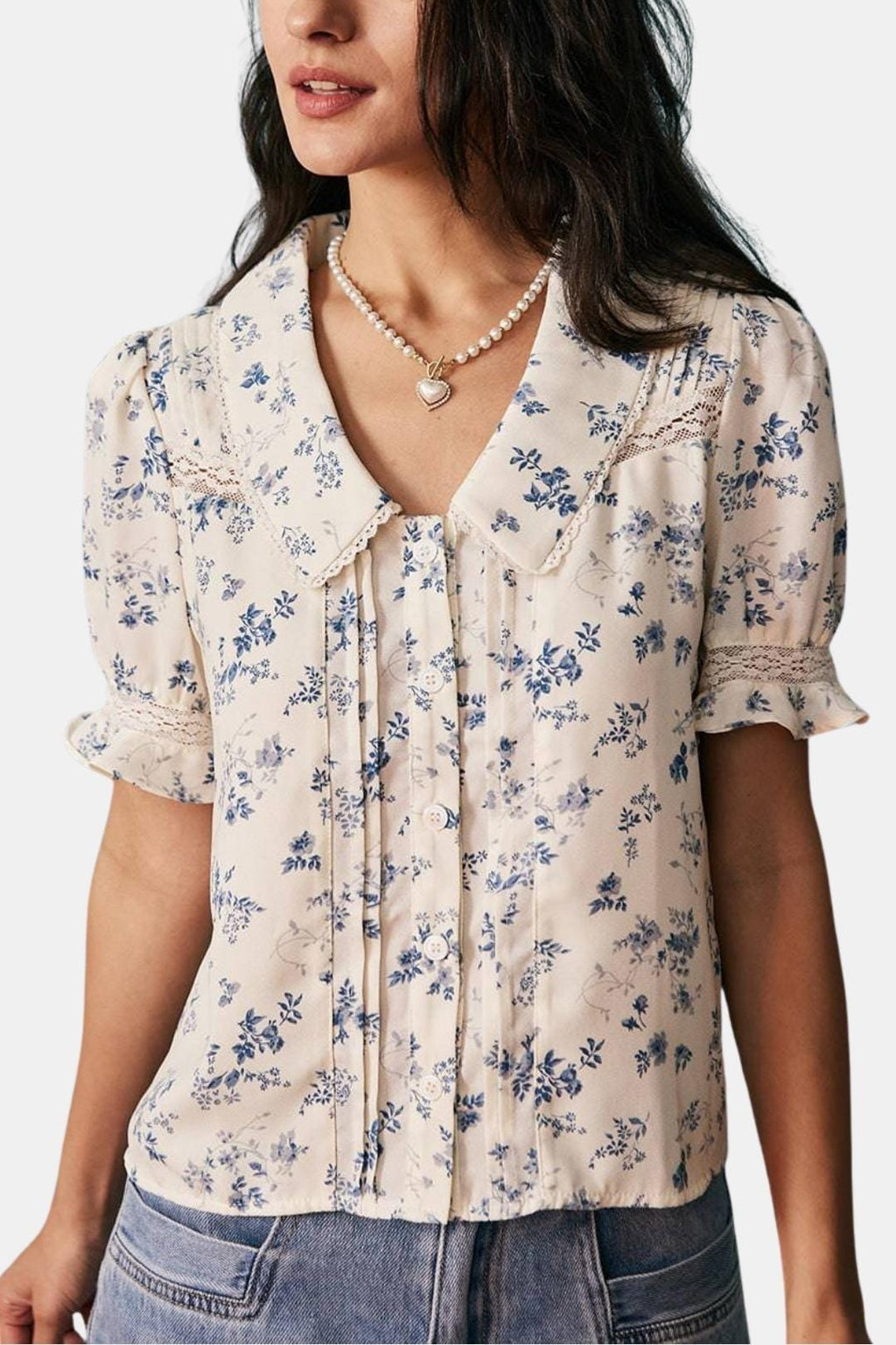 Alyna | Luchtig blouse dames top bloemen print