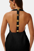 Becci | Elegant Mini Open Rug Dress Feest Outfit