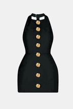 Becci | Elegant Mini Open Rug Dress Feest Outfit