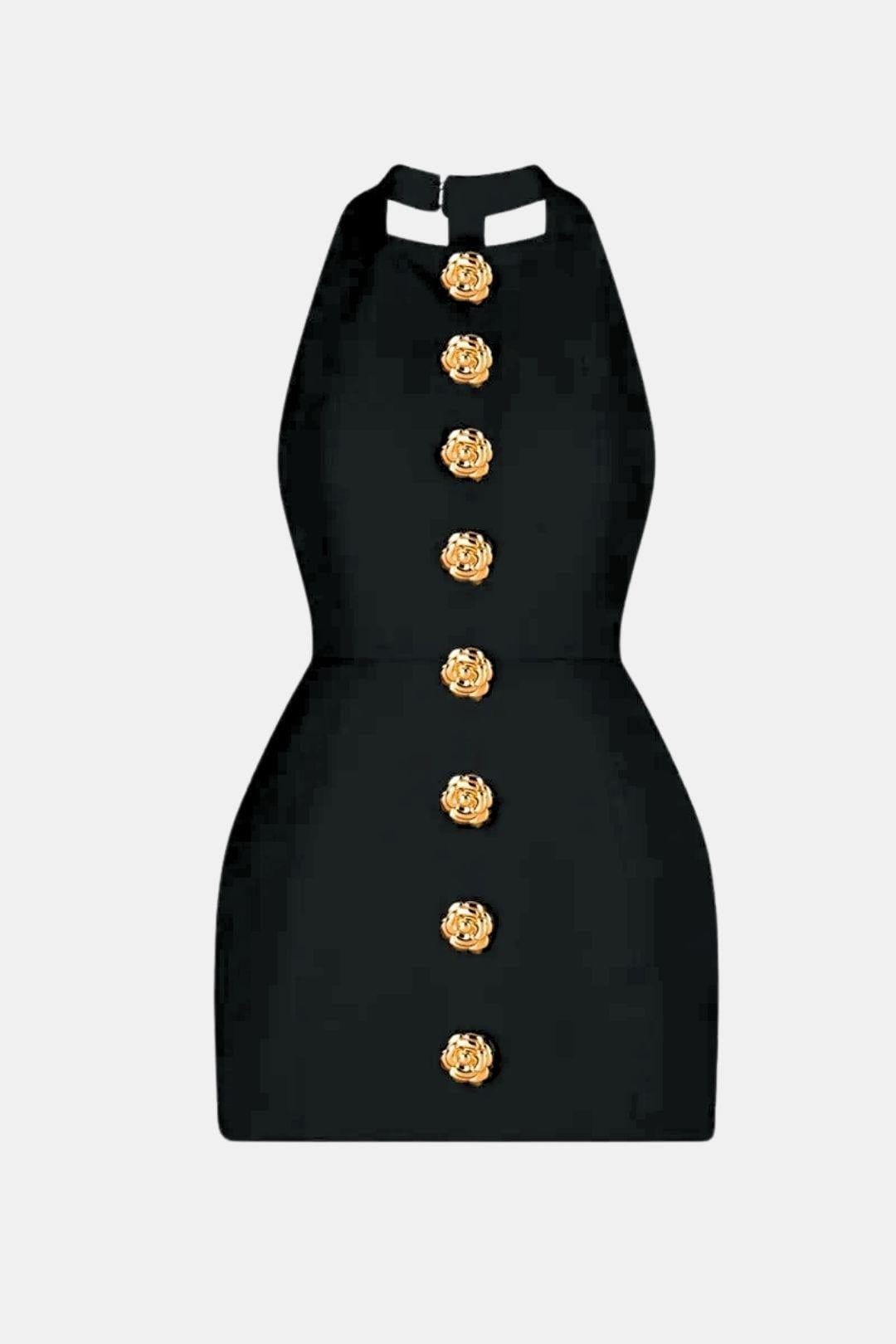 Becci | Elegant Mini Open Rug Dress Feest Outfit