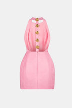 Becci | Elegant Mini Open Rug Dress Feest Outfit