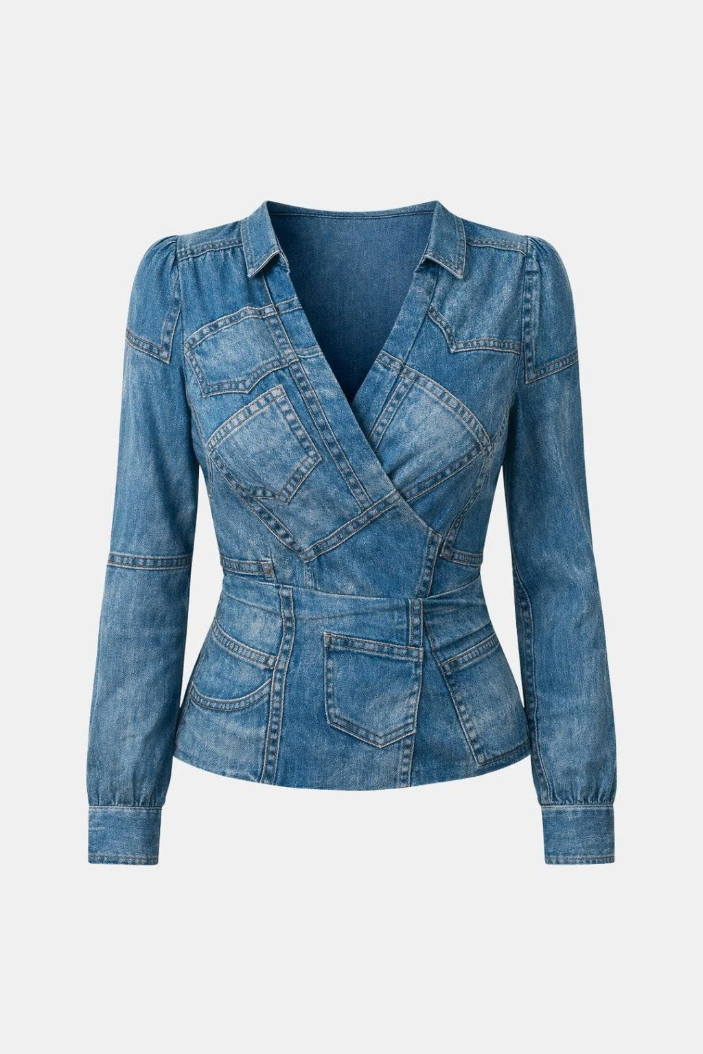 Betsy | Chic blouse dames top geplooid getailleerd