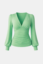 Betsy | Chic blouse dames top geplooid getailleerd
