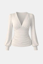 Betsy | Chic blouse dames top geplooid getailleerd
