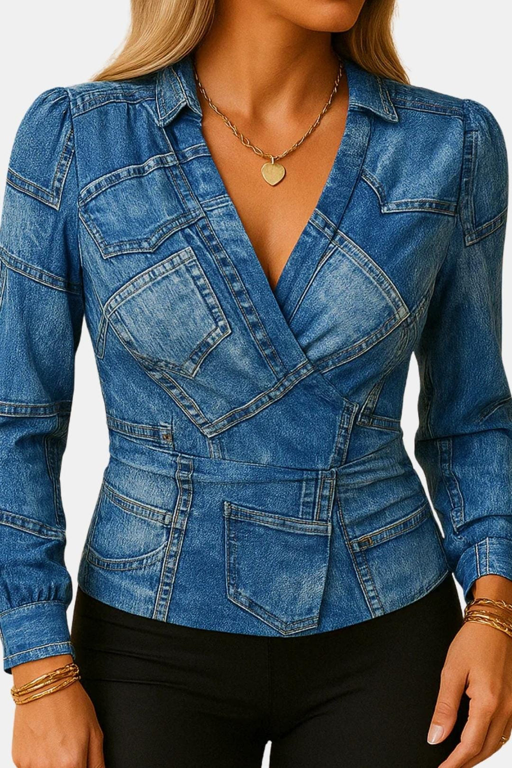 Betsy | Chic blouse dames top geplooid getailleerd