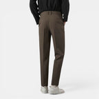 Men’s Solid Casual Straight-Leg Trousers