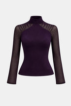 Caliana | Stijlvol Col Top Dames Mesh Avond