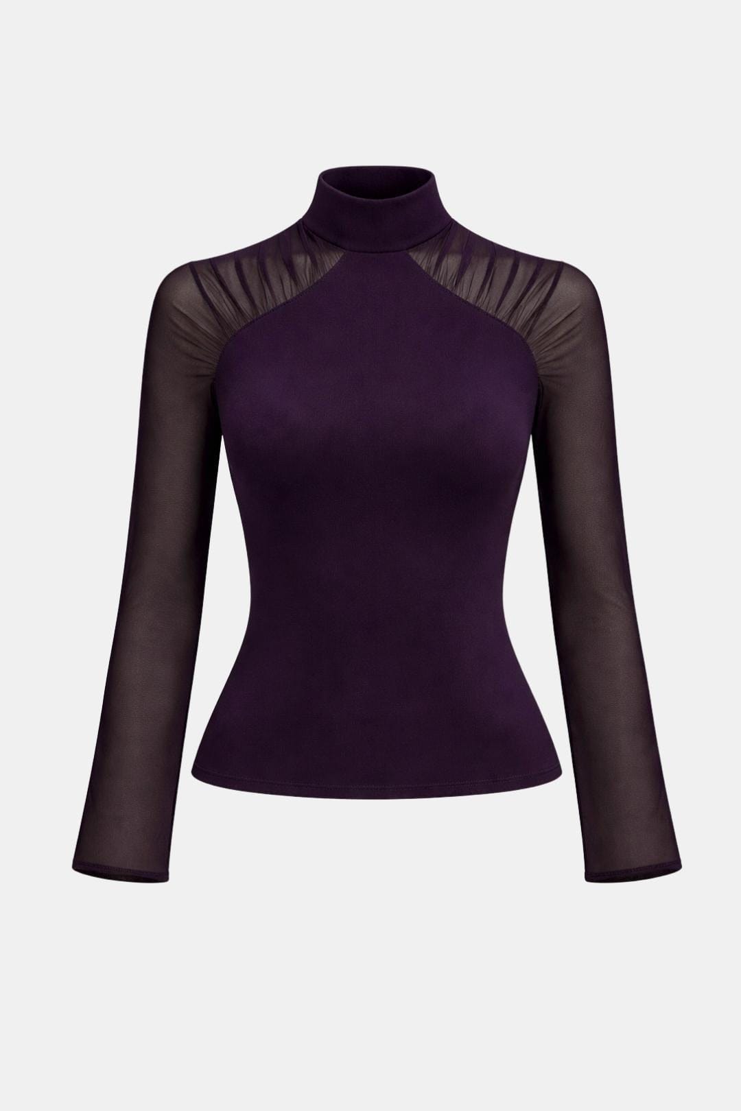 Caliana | Stijlvol Col Top Dames Mesh Avond
