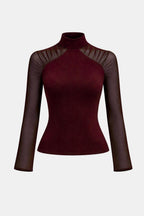 Caliana | Stijlvol Col Top Dames Mesh Avond