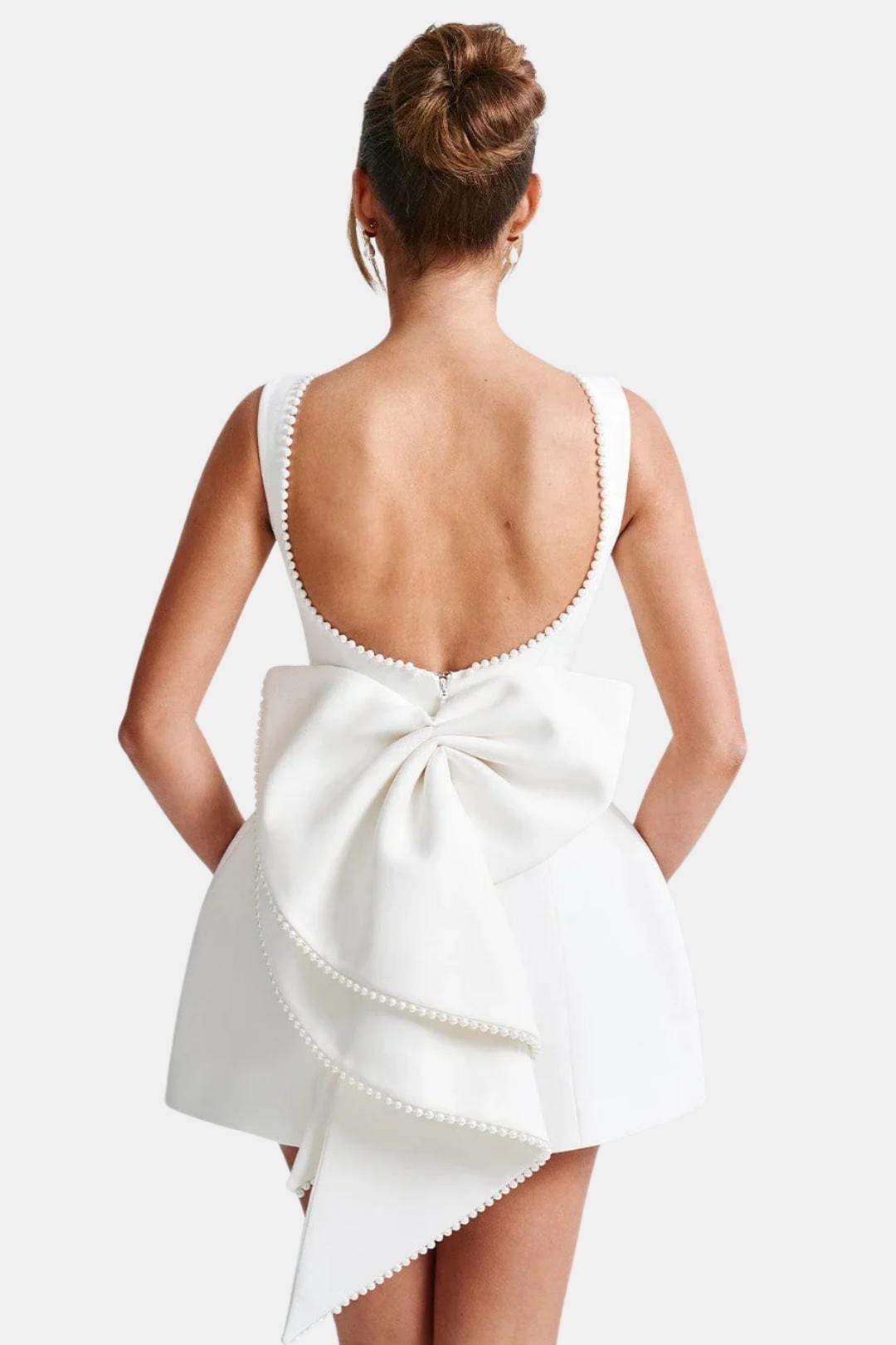 Calviera | Chique Mini-Flaredress Met Open Rug
