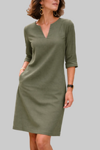 Lotte | comfortabel midi jurk dames v hals