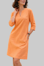 Lotte | comfortabel midi jurk dames v hals