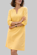 Lotte | comfortabel midi jurk dames v hals