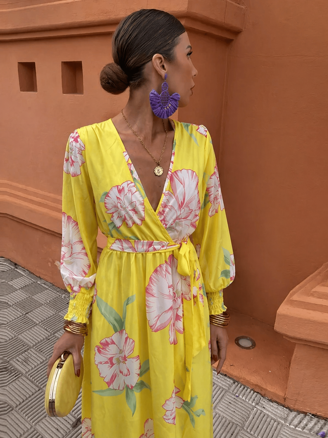 Sabine | Kanten bloemen jurk elegant zomer bruiloft