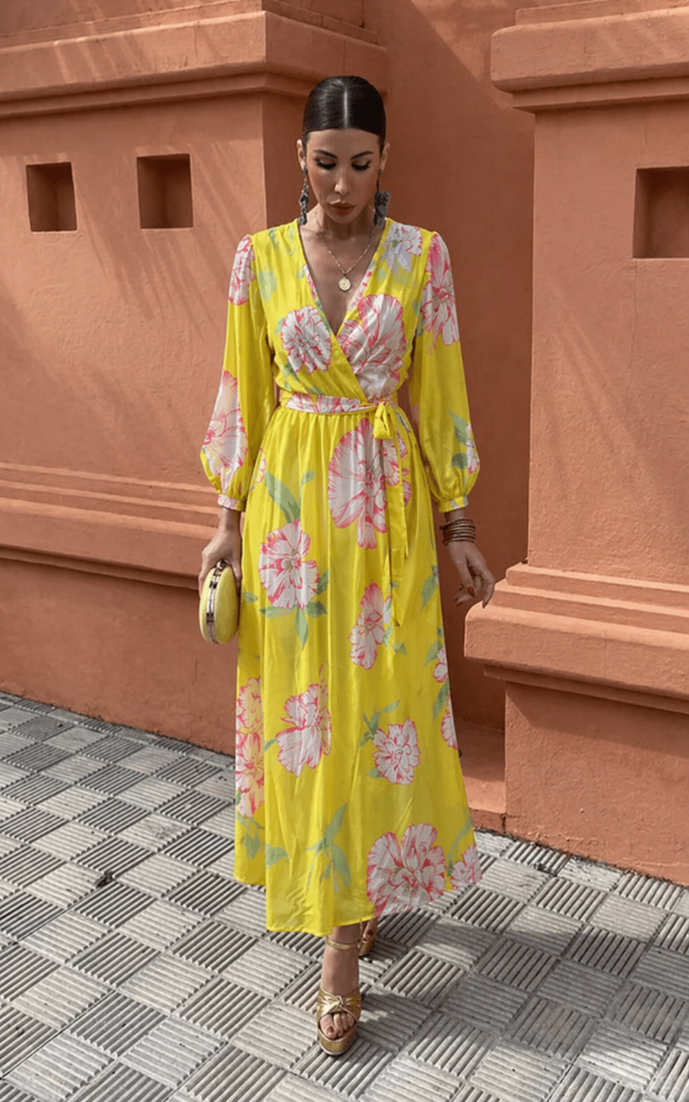 Sabine | Kanten bloemen jurk elegant zomer bruiloft