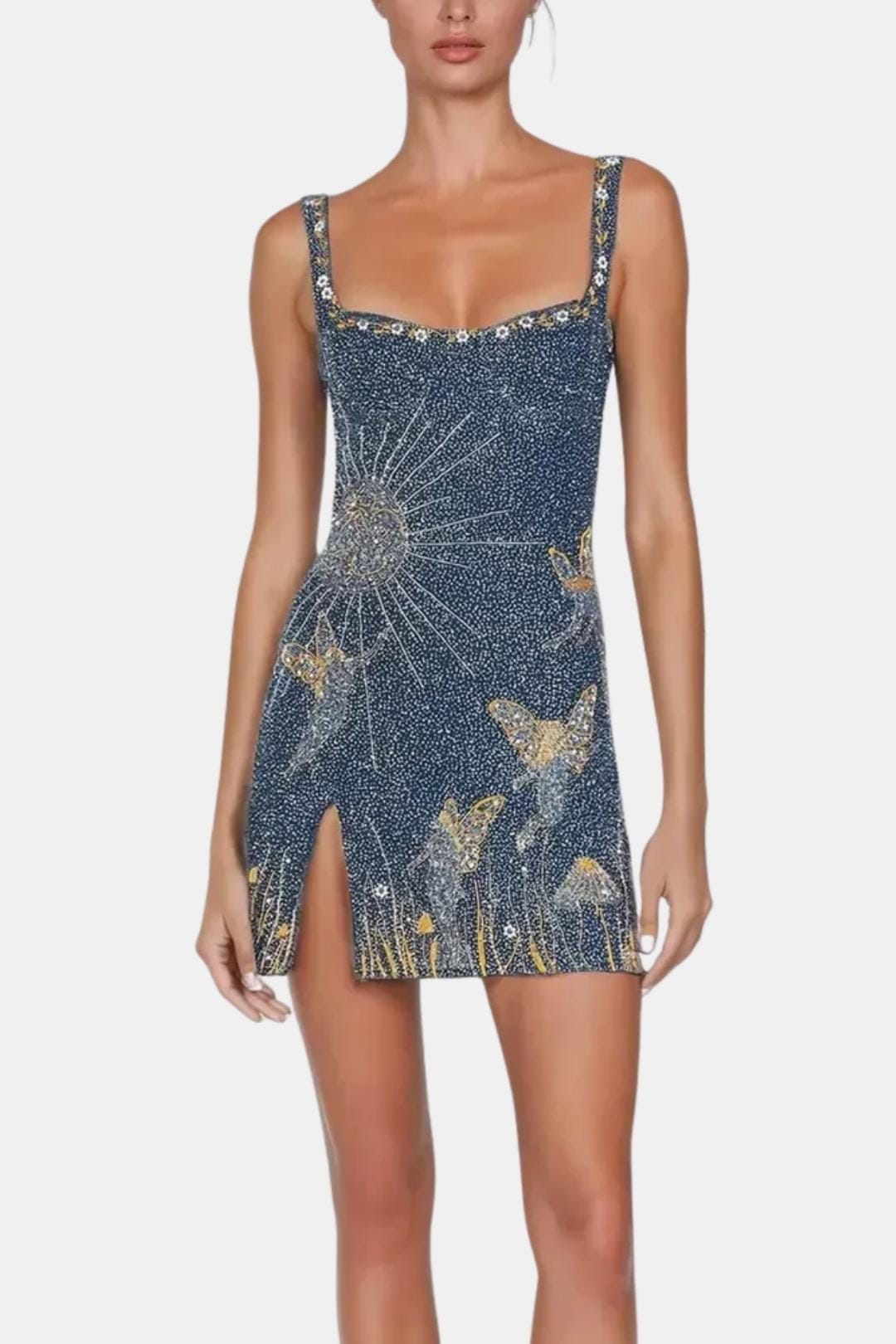Diana | Stijlvolle Mini-Feestjurk Met Glitterlook