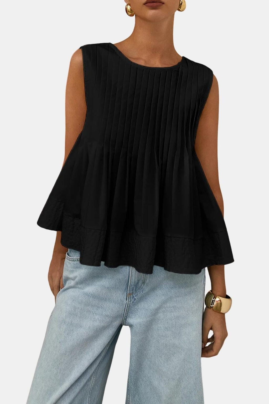 Elodia | Comfortabel Peplum Top Dames pleated