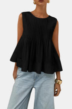 Elodia | Comfortabel Peplum Top Dames pleated