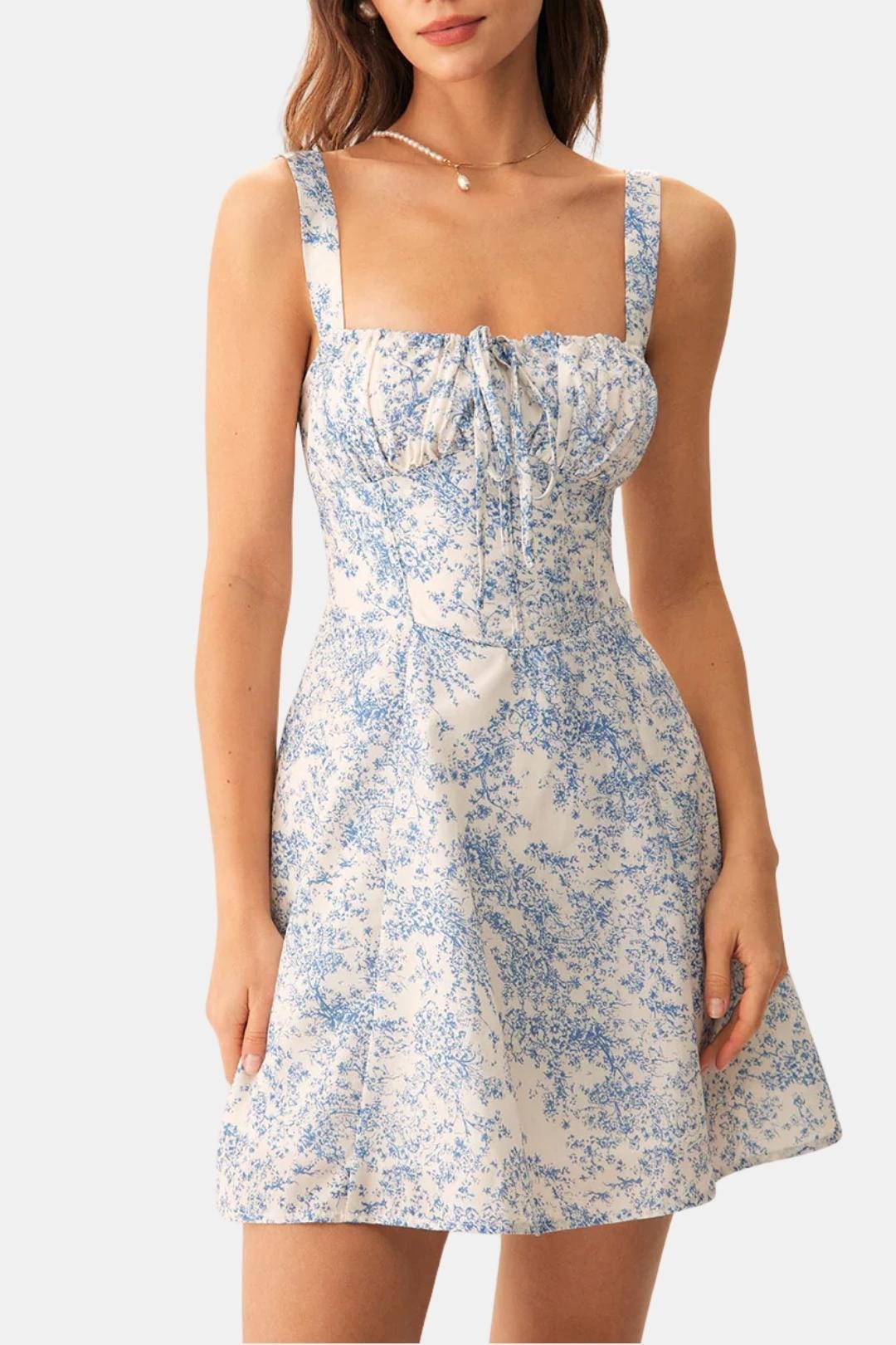 Elouise | Luchtige mini-bloemenjurk in skater-stijl