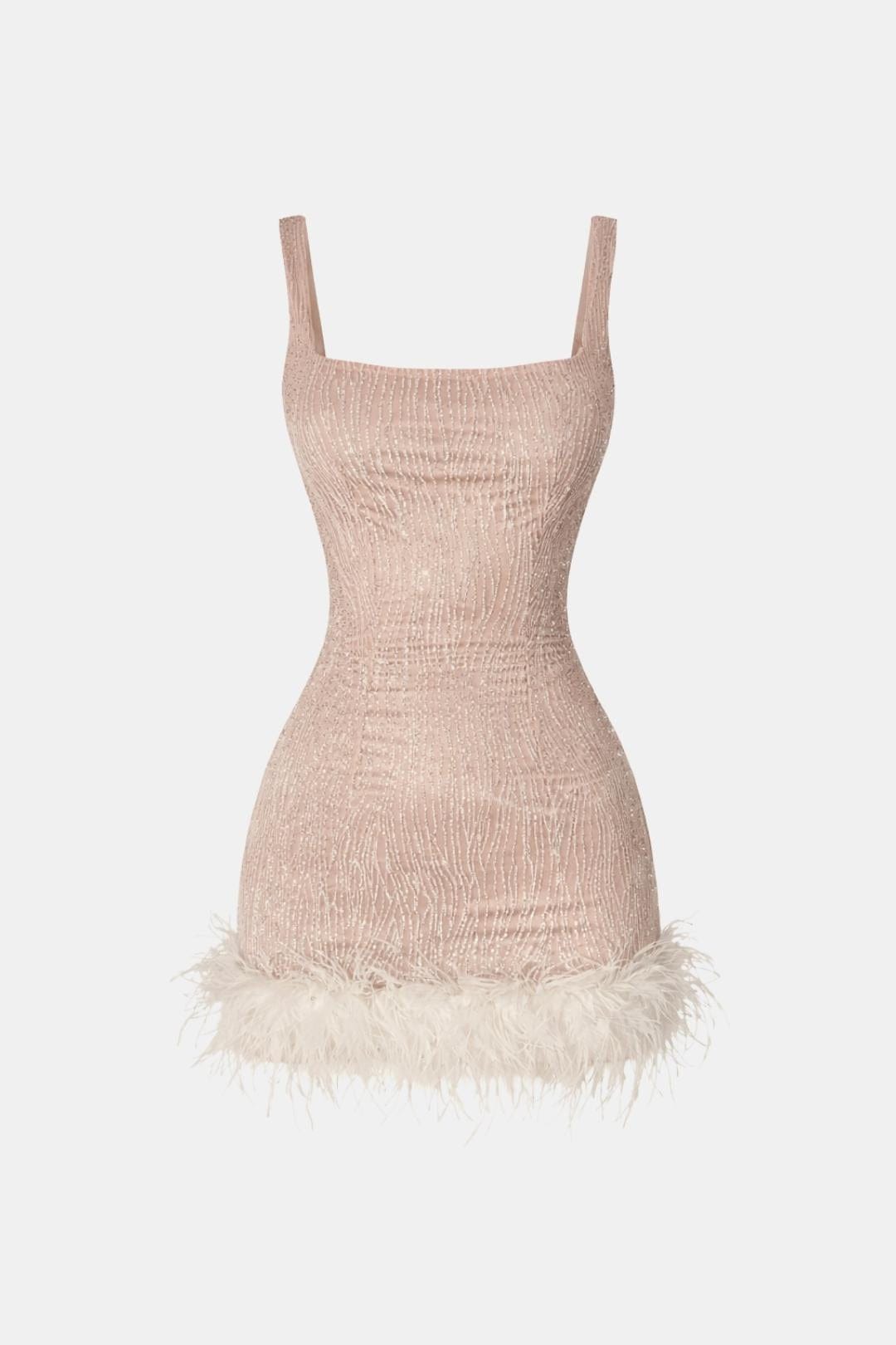 Elsie | Stijlvol Mini halter Dress Bloemen Detail Look
