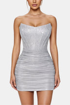 Eunice | Sexy Minicorsetjurk met Glitters Voor een Feestelijke Look