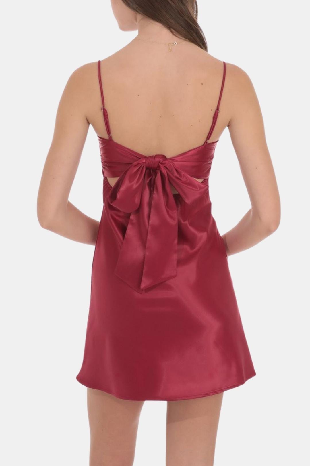 Eveline | Elegante Mini-Satijnen Jurk Met Opvallende Details