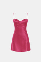 Eveline | Elegante Mini-Satijnen Jurk Met Opvallende Details