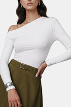 Filippa| Stijlvol One Shoulder Top dames minimalistisch