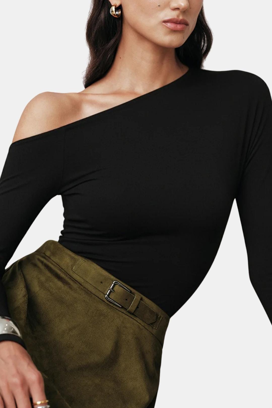 Filippa| Stijlvol One Shoulder Top dames minimalistisch