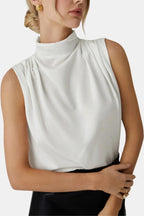 Freida | Chic Mouwloze Top Dames Col Minimalistisch