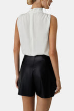 Freida | Chic Mouwloze Top Dames Col Minimalistisch