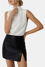 Freida | Chic Mouwloze Top Dames Col Minimalistisch