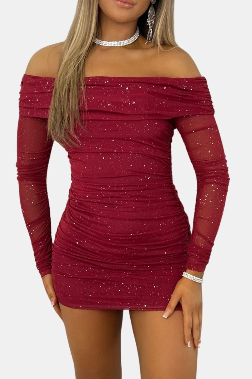 Grace | Elegant Mini Jurk Glitter Feestjurk Bodycon