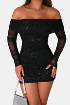 Grace | Elegant Mini Jurk Glitter Feestjurk Bodycon