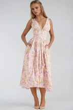 Edith | Luchtige bloemen zomerjurk elegant casual