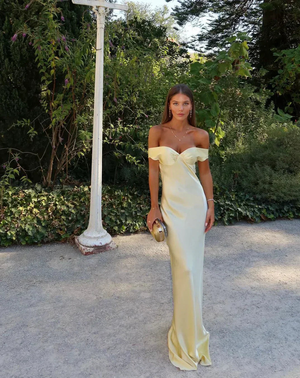 Gabrielle | Kanten off-shoulder jurk glamour avond feest
