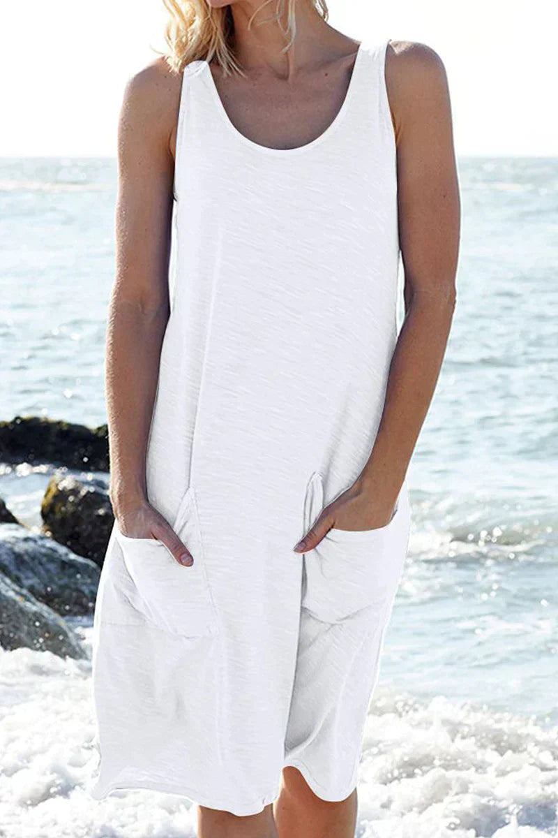 Kyrene | luchtige strandjurk elegant midi casual