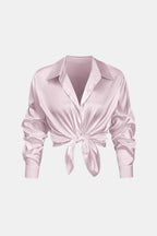 Lexie | Elegant blouse dames top satijn strik